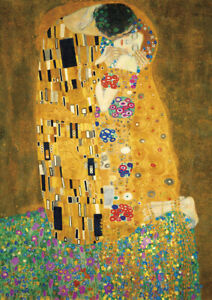 Gustav Klimt - The Kiss - A3 size 29.7x42cm QUALITY Canvas Print Poster Unframed