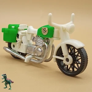 Playmobil-moto blanca y verde antigua-policia-motocicleta-3155 3232 3401 3488 - Imagen 1 de 3