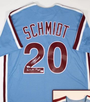 Mike Schmidt Signed/Autographed Philadelphia Phillies Majestic Jersey (Fanatics) - Image 1 of 4
