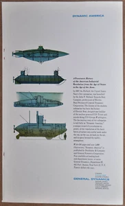 1960 GENERAL DYNAMICS advertisement, Erik Nitsche art, early submarines - Bild 1 von 2