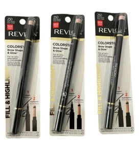 3 Packs Of Revlon Colorstay Brow Shape and Glow - 0.05oz (250 Soft Black) - Picture 1 of 3