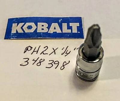 PH2 x 1/4"  Phillips Bit Socket  #348398 Free USA Shipping - Image 1 of 2