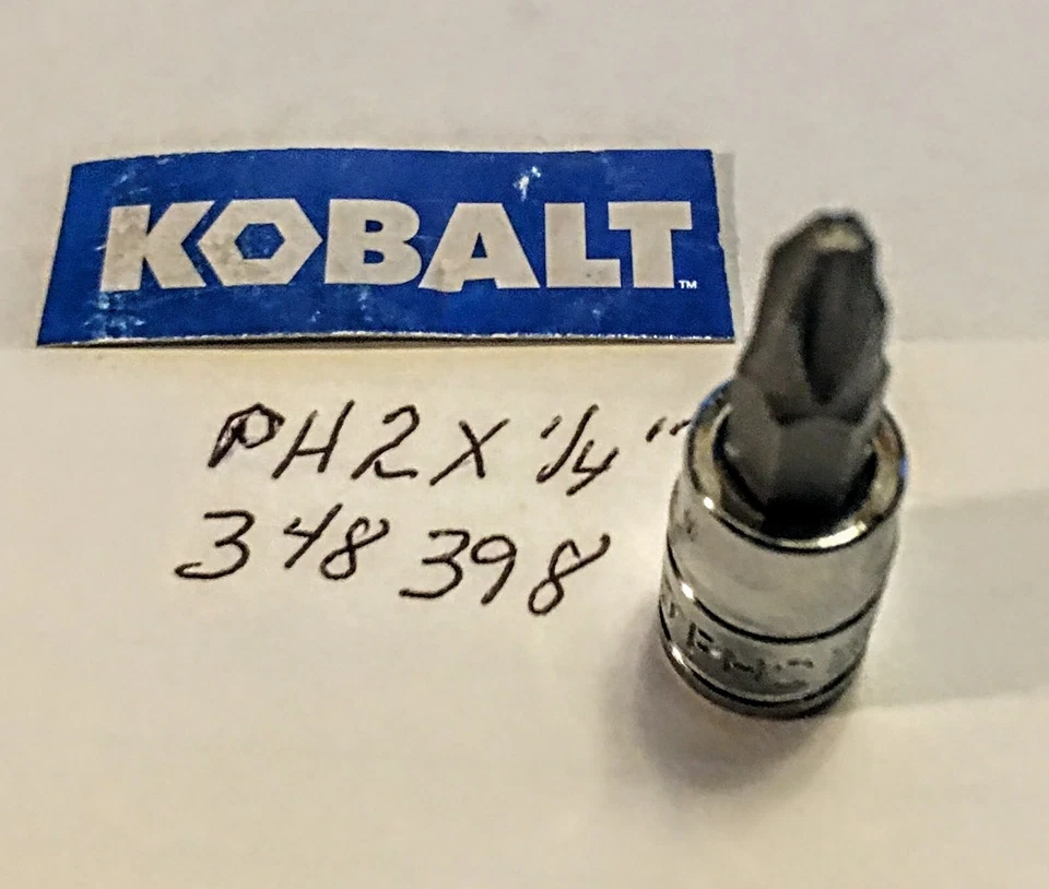 PH2 x 1/4"  Phillips Bit Socket  #348398 Free USA Shipping - Image 1 of 2