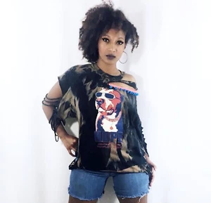 Camisa para mujer Pitbull HOPE gráfica en bicicleta blanqueada talla única - Imagen 1 de 5