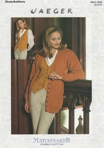 5028 JAEGER Damen Cardigan & Weste Strickmuster in DK 32-42" Brustumfang - Bild 1 von 3
