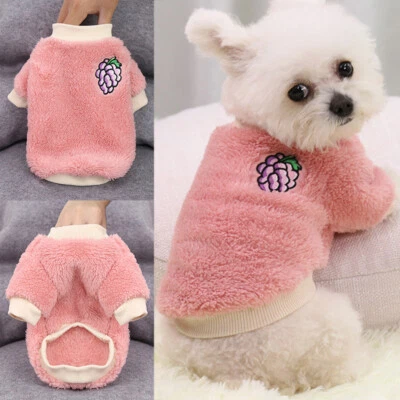 Pet Dog Vest Winter Warm Coral Fleece Small Pet Coat Clothes Puppy Cat Jacket - Image 1 of 4