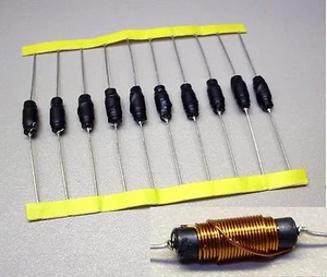 10 Stück  Drosseln (Funkentstördrosseln) 33 µH / 300 V / Güte 1.8  (M3310) - Picture 1 of 2