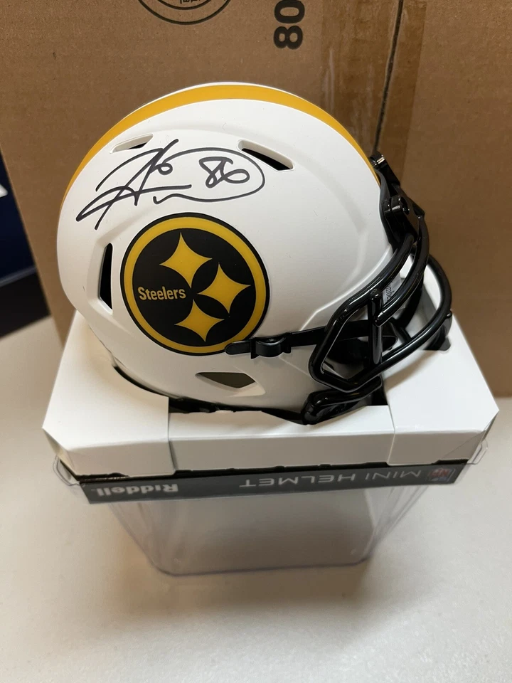 Mini casco lunar autografiado firmado por Hines Ward #86 de Pittsburgh Steelers JSA Foto 1 de 1