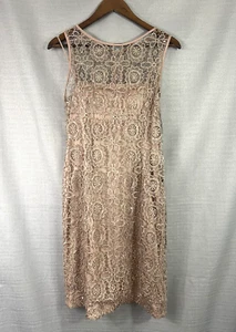 Adrianne Papell Lace Dress Womens Size 10 Rose Pink Wedding Party Event MOB NWT - Picture 1 of 8