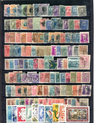 Brazil Great selection of 149 Used Stamps - CV=$59.60    (15-Coll) Cover