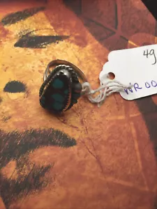 Bisbee Turquoise Sterling Silver Handmade Custom Ring Size 8 With Original Tags - Picture 1 of 3