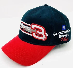 Vintage Dale Earnhardt #3 GM Goodwrench Service Plus verstellbarer Hut schwarz & rot - Bild 1 von 12