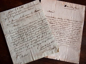 EMPIRE Lot of 2 Letters Concerning Revenue from Legion of Honor Property - Picture 1 of 2