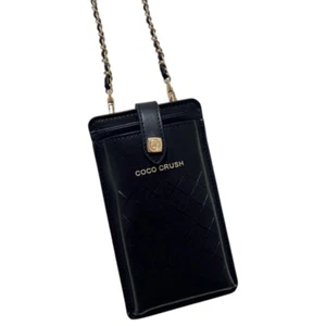 CHANEL COCO CRUSH VIP Smartphone Case Black Gold Card Pocket - Picture 1 of 3