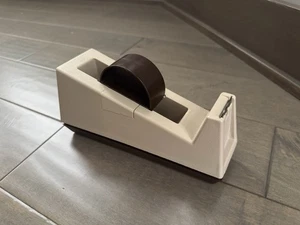 3M Scotch C-25 Klebebandspender Modell 28000 gewichtet Made in USA Biege & Braun - Bild 1 von 6