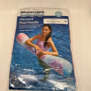 Fideos inflables para piscina Bluescape sirena 4’6” de largo rosa azul para adultos y niños - Imagen 1 de 11