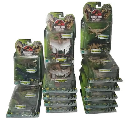 2005 Парк Юрского периода Динозавры -- Лот из 13 Упаковок -- Упаковка имеет Полочный Износ - Изображение 1 из 4