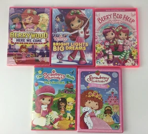 Strawberry Shortcake DVD Lot 5 - Berrywood (NEW) Movie Big Dreams Help Dress Up - Picture 1 of 13