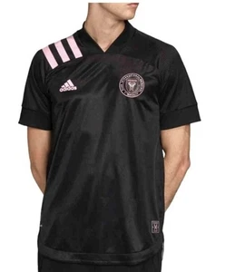 2020 Inter Miami CF Away Soccer Jersey XL Adidas 23 Beckham Black Pink Rosanegra - Picture 1 of 15