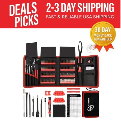 Ergonomic 120-Bit Electronics Screwdriver Set - Durable & Portable Storage - Image 1 of 4