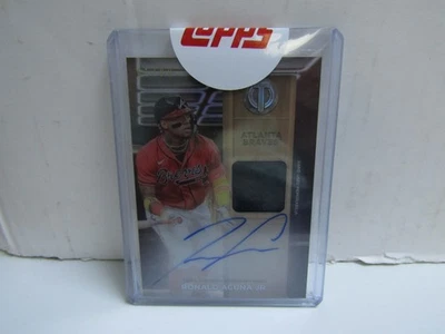 2024 Topps Tribute Ronald Acuna Jr Patch On Card Auto 41/99 Braves - Image 1 of 2