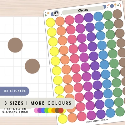 KNEEBBLE Circle Planner Stickers