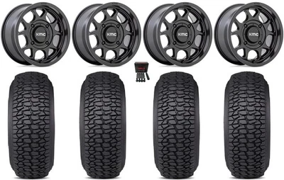 KMC Toro S 15" Wheels Black 30" Regulator 2 Tires Polaris Sportsman / RZR / - Image 1 of 4
