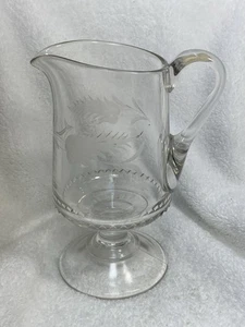 Antike 1885 EAPG Ripley Dakota Muster mit geätztem Farn und Beeren Milchkännchen Vase - Bild 1 von 6