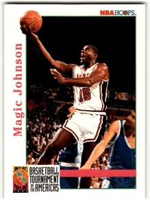 Magic Johnson 1992-93 Hoops #340 USA - Picture 1 of 2