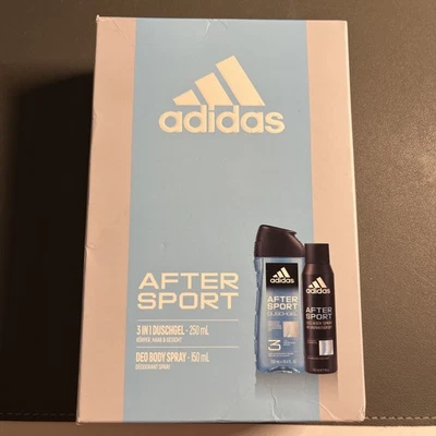 Adidas After Sport Geschenkset, 3in1 Duschgel 250ml + Deo Body Spray 150ml, EA84 - Bild 1 von 2