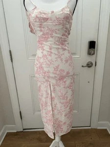 Vestido Floral Rosa Y Blanco Talla XS - Imagen 1 de 5