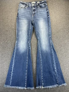 Pantalones de mezclilla Kancan 27 Kurvy tiro ultra medio súper acampanados - Imagen 1 de 12