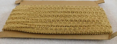 25-1141 Conso 1/2" Scroll Braid Gimp 28 yards style 9940 Upholstery trim Gold D3 - Image 1 of 4