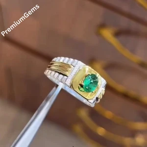 Hermosa Esmeralda Zambia Natural Original, Diseño Anillo Estilo Único - Imagen 1 de 7