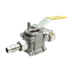 Sharpe 1/26666MMBTE Three Piece High Purity Ball Valve, 1/2in Parker Tube - Picture 1 of 8