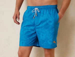 Costume da bagno Tommy Bahama Naples Keep It Frondly uomo 3XLB Nova blu 6" $99 nuovo con etichette - Foto 1 di 8