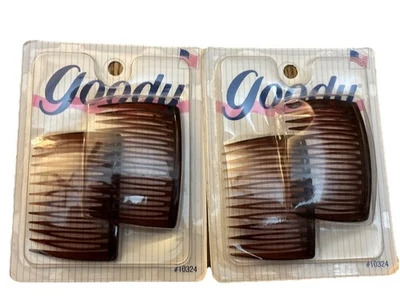 Paquete de 2 peines laterales Goody Kant-Slip vintage tortuga #552 hechos en EE. UU. 1993 Foto 1 de 4