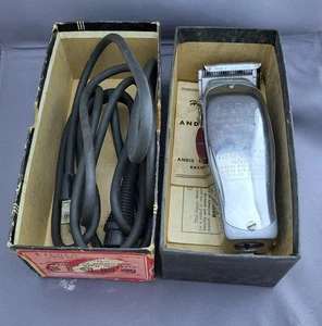 Vintage ANDIS MODEL M - Tagliabarbiere a 2 velocità - con orig. Scatola e documenti 1957 - Foto 1 di 8