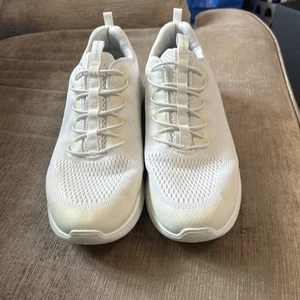 Men’s Sketchers Size 11 Eu 46 Memory Foam Air Cooled White Slip On - Picture 1 of 12