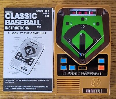 Mattel Classic Baseball 2001 Hand Held Game with Manuel CLEAN vintage Tested