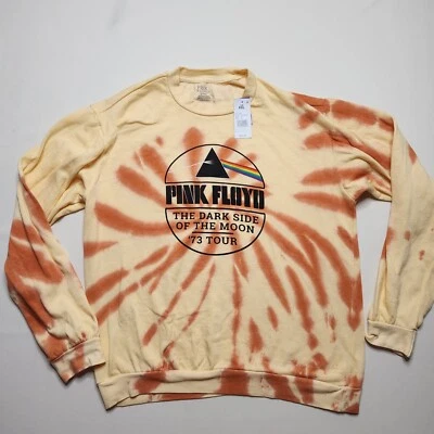 Sudadera PINK Floyd Tie Dye The Dark Side Of The Moon '73 Tour Talla XL Amarilla Foto 1 de 4