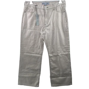 River Island High Waisted Glitter Straight Jeans, Size UK 16S, Cream, RRP £55 - Picture 1 of 20