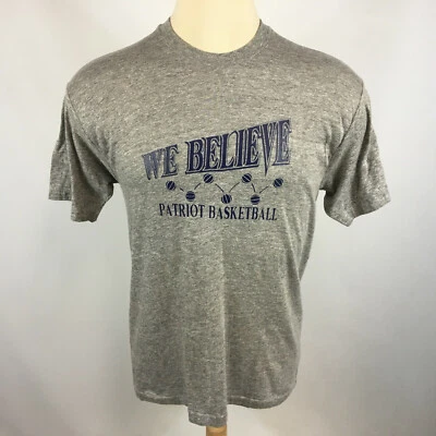 Camiseta de surf vintage años 70 80 rayón tri mezcla gris jaspeado baloncesto envejecido  Foto 1 de 4