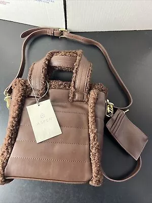NWT Aspen Crossbody Sherpa Brown Purse With Card Wallet - Image 1 of 4