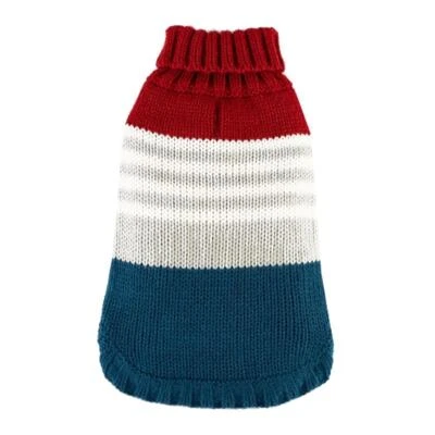 Suéter para perro Hip Doggie rojo/azul real bloque de color (X grande) Foto 1 de 3
