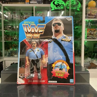 Hasbro WWF Big Boss Man Wrestling Figure Series 1 1990 GIG - Immagine 1 di 4