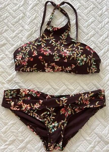 Sunsets Floral Women's Swimsuit 2- Piece Bikini Top M , Bottom S - Picture 1 of 5