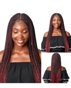 WOW BRAIDS Full 360 HD Lace Front Knotless Box Braid Wig - TBUG - 32” Straight - Picture 1 of 13