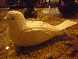 Celebrity own rare vtg set *5 GLITTER/SPARKLY WHITE DOVE TREE ORNAMENTS  7x3.5 - Bild 1 von 1