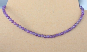 6 mm Amethyst Edelstein kette , 41 cm .Silber ( NB - 20 ) - Bild 1 von 3